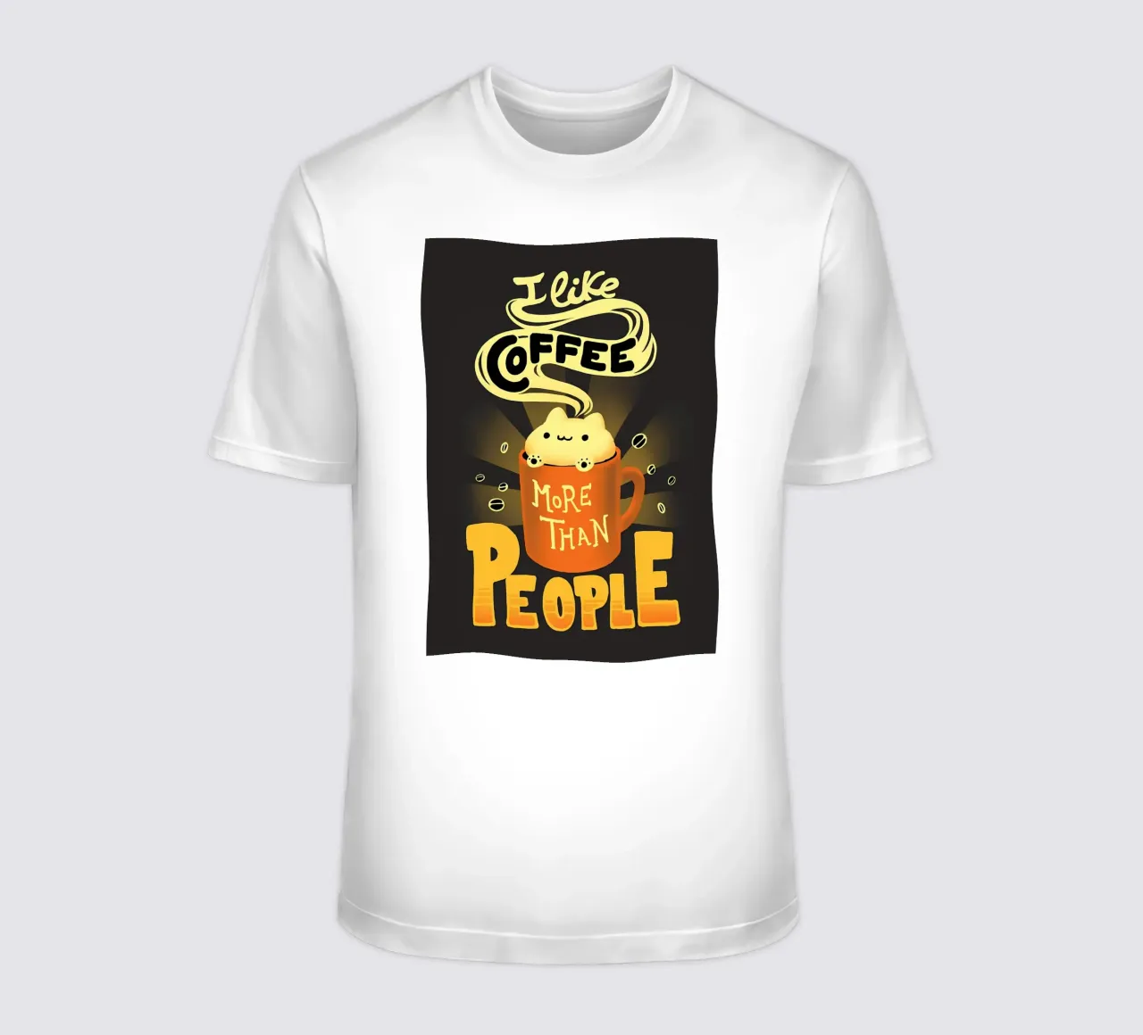 Coffee is Better Cat t-shirt by Bartosz Powalka