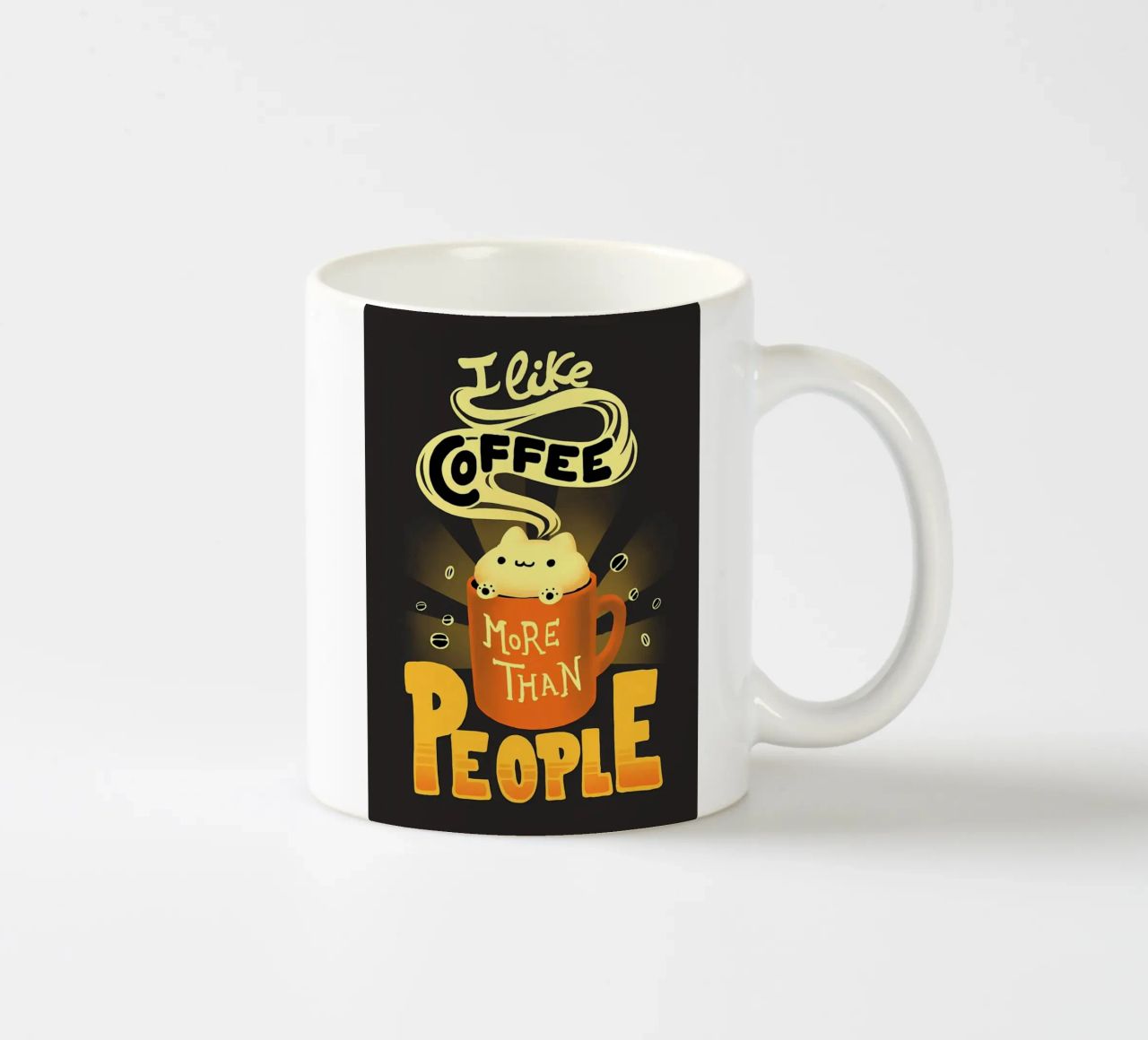 Kaffee ist besser Katze Keramik Tasse von Bartosz Powalka