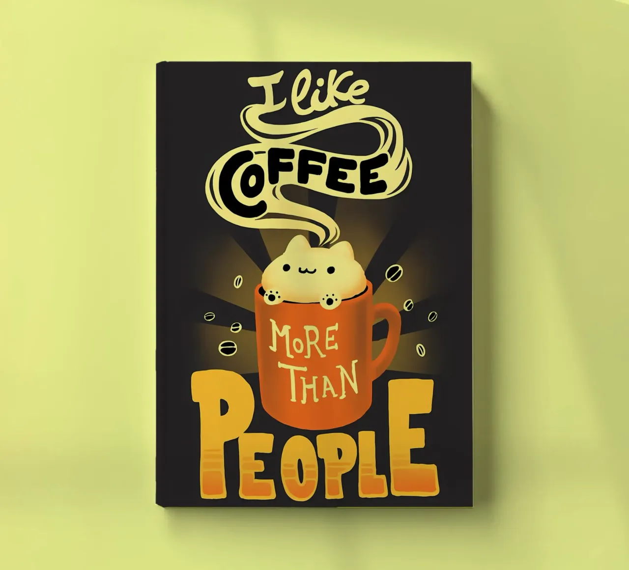 Coffee is Better Cat notebook by Bartosz Powalka
