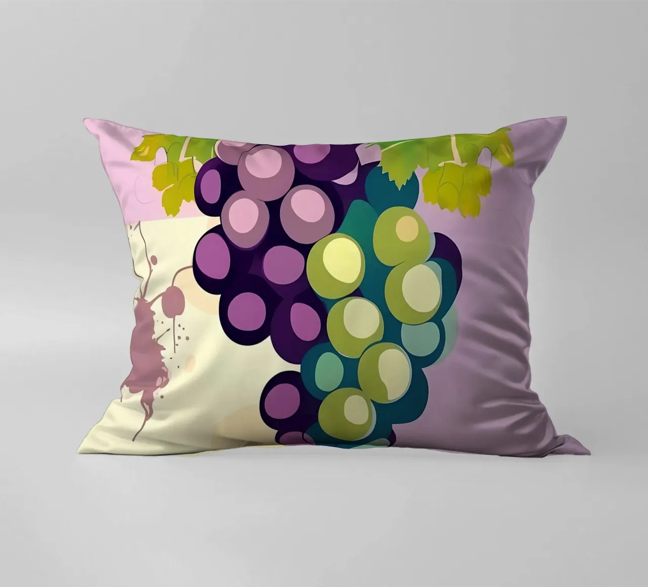 Weintrauben_Stil_A_3 Kissen von Pink- und LoveArt by LK