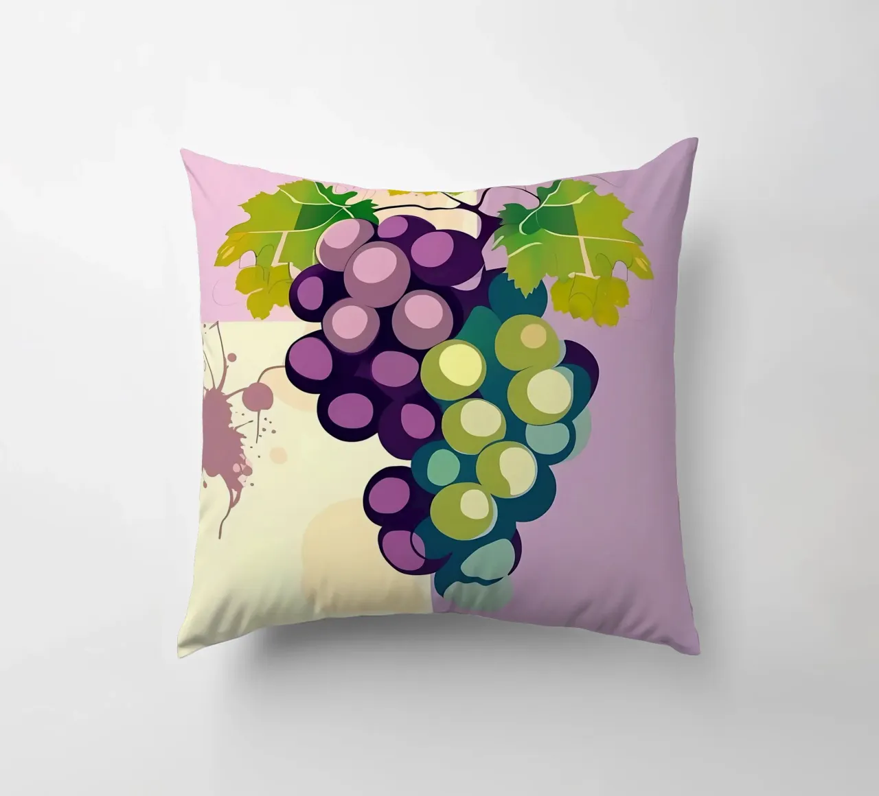 Weintrauben_Stil_A_3 Kissen von Pink- und LoveArt by LK