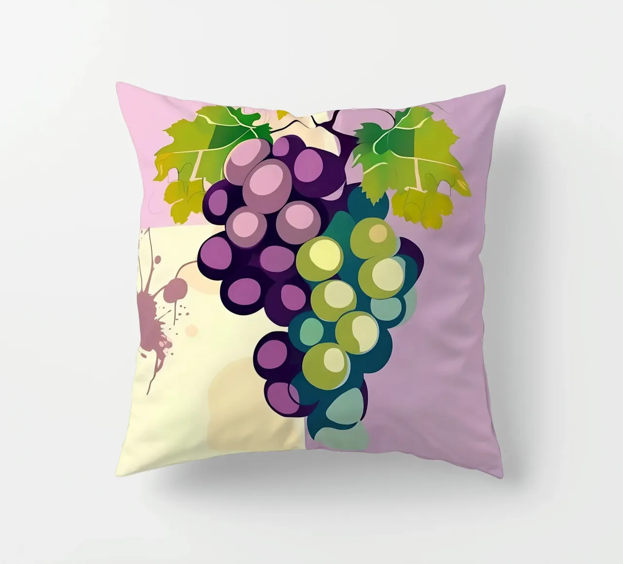 Weintrauben_Stil_A_3 Kissen von Pink- und LoveArt by LK
