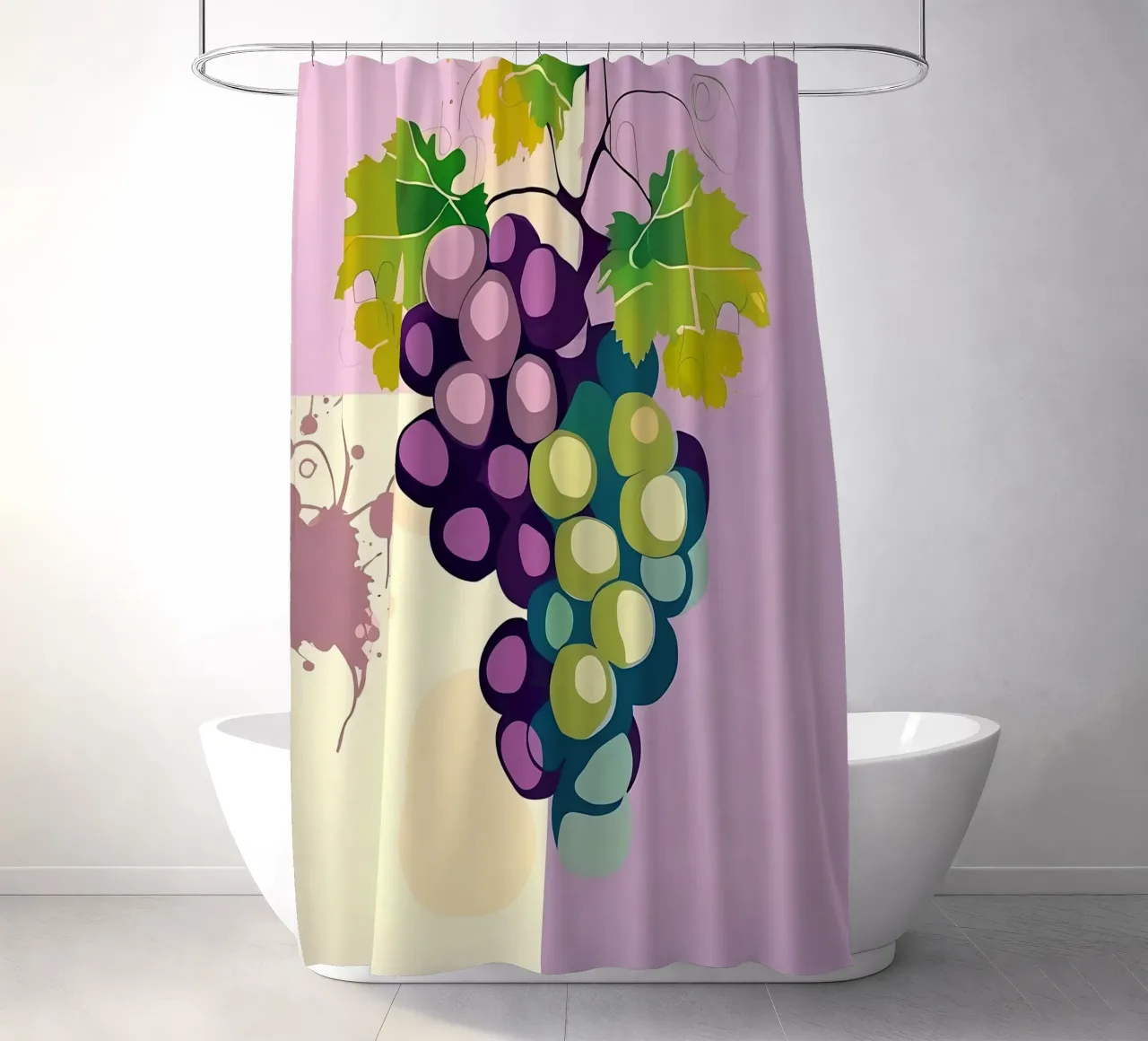 Uva_stile_A_3 tenda da doccia da Pink- und LoveArt by LK