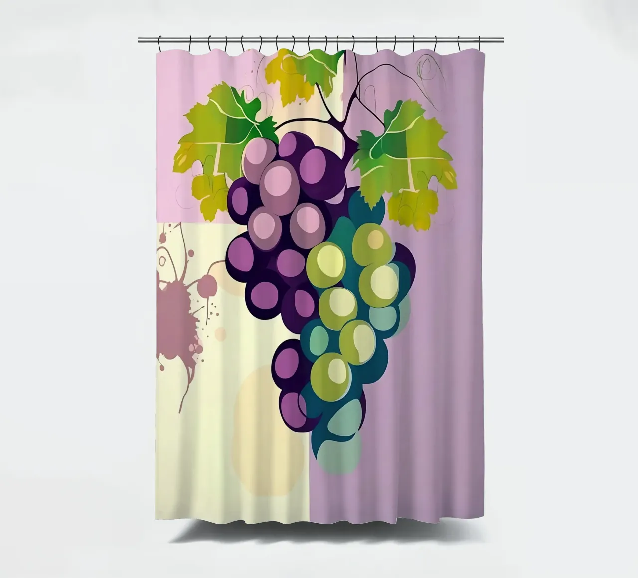 Uva_stile_A_3 tenda da doccia da Pink- und LoveArt by LK