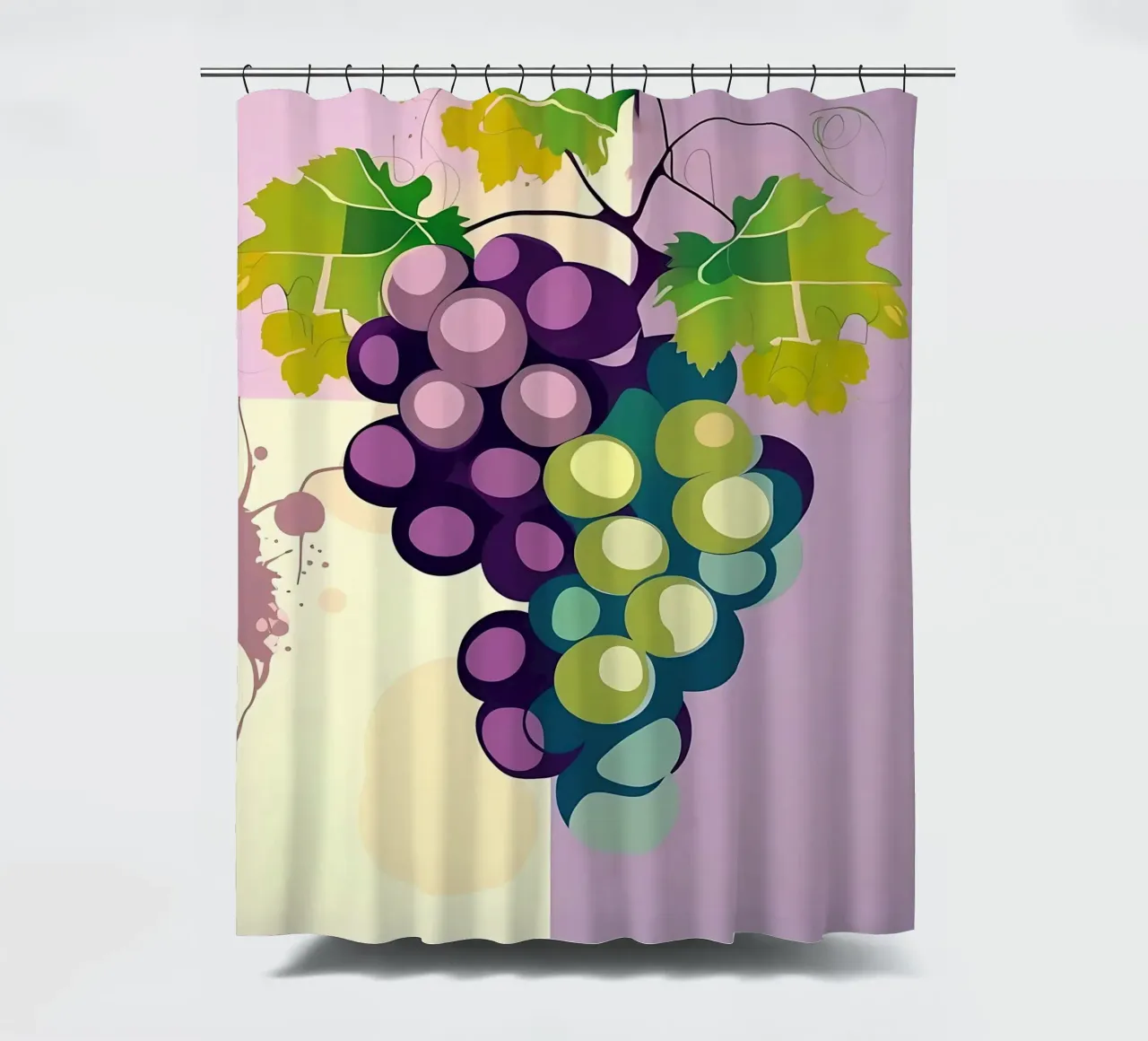 Uva_stile_A_3 tenda da doccia da Pink- und LoveArt by LK