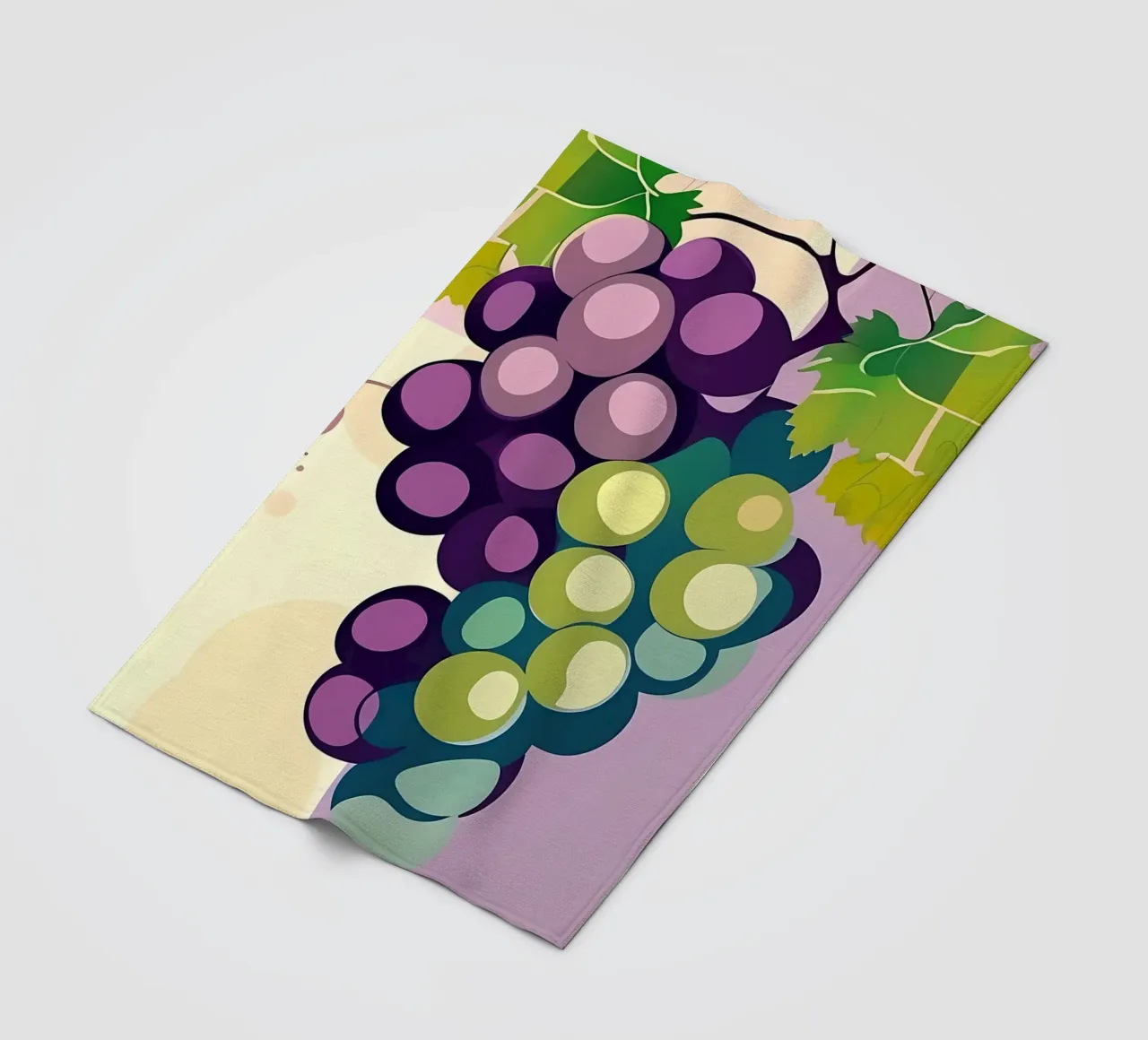 Grapes_style_A_3 fleece blanket by Pink- und LoveArt by LK