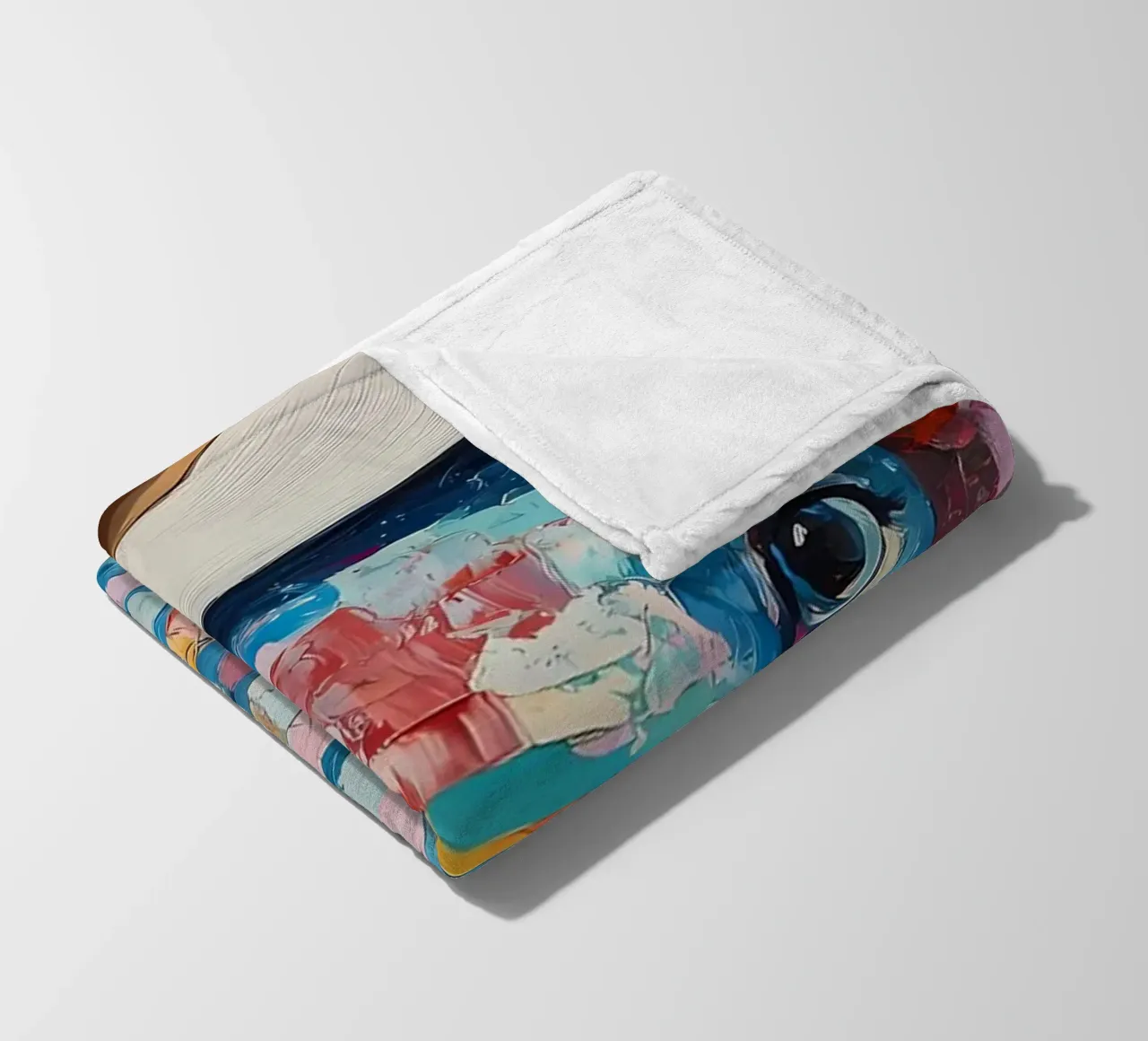 Elephant with Toilet Paper fleece blanket by Adrian Patel