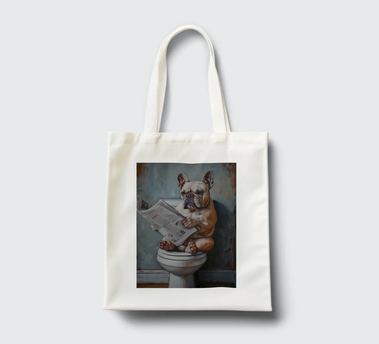il cane va in bagno borsa in juta da Adrian Patel