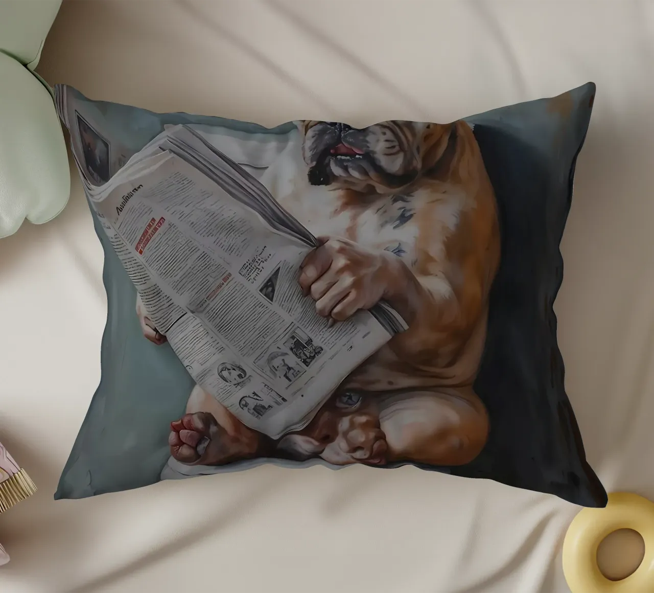 il cane va in bagno cuscino da Adrian Patel