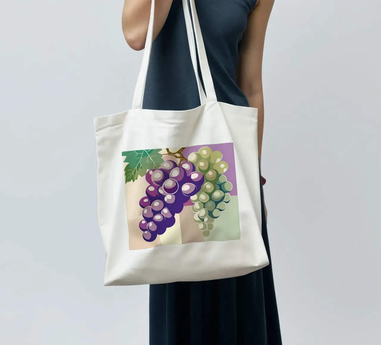 Uvas_estilo_A_4 tote bag de Pink- und LoveArt by LK