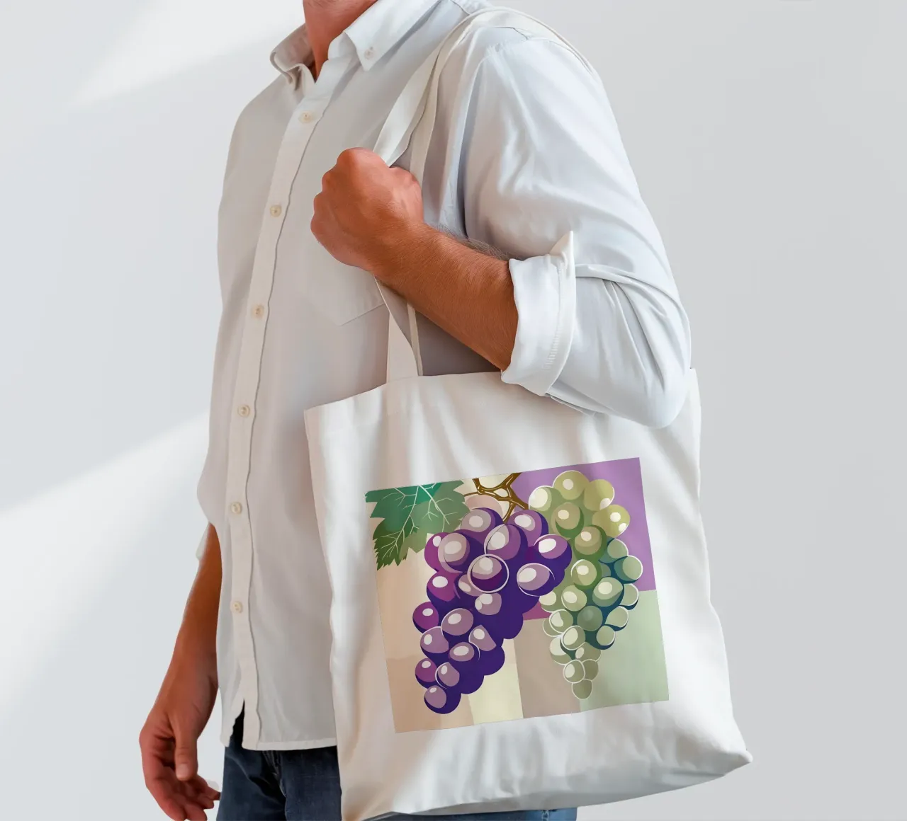 Uva_stile_A_4 borsa in juta da Pink- und LoveArt by LK