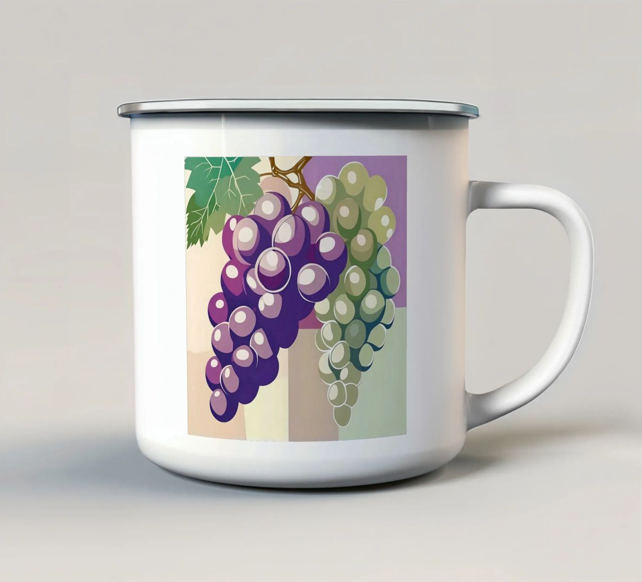 Uva_stile_A_4 tazza in smalto da Pink- und LoveArt by LK