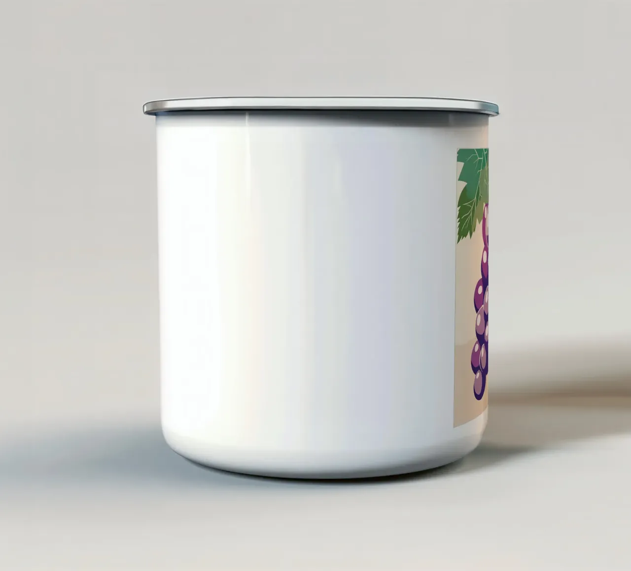 Weintrauben_Stil_A_4 Emaille Tasse von Pink- und LoveArt by LK