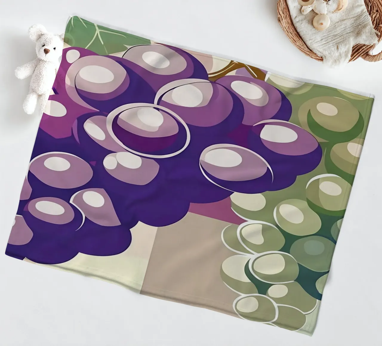 Uva_stile_A_4 coperta in pile da Pink- und LoveArt by LK