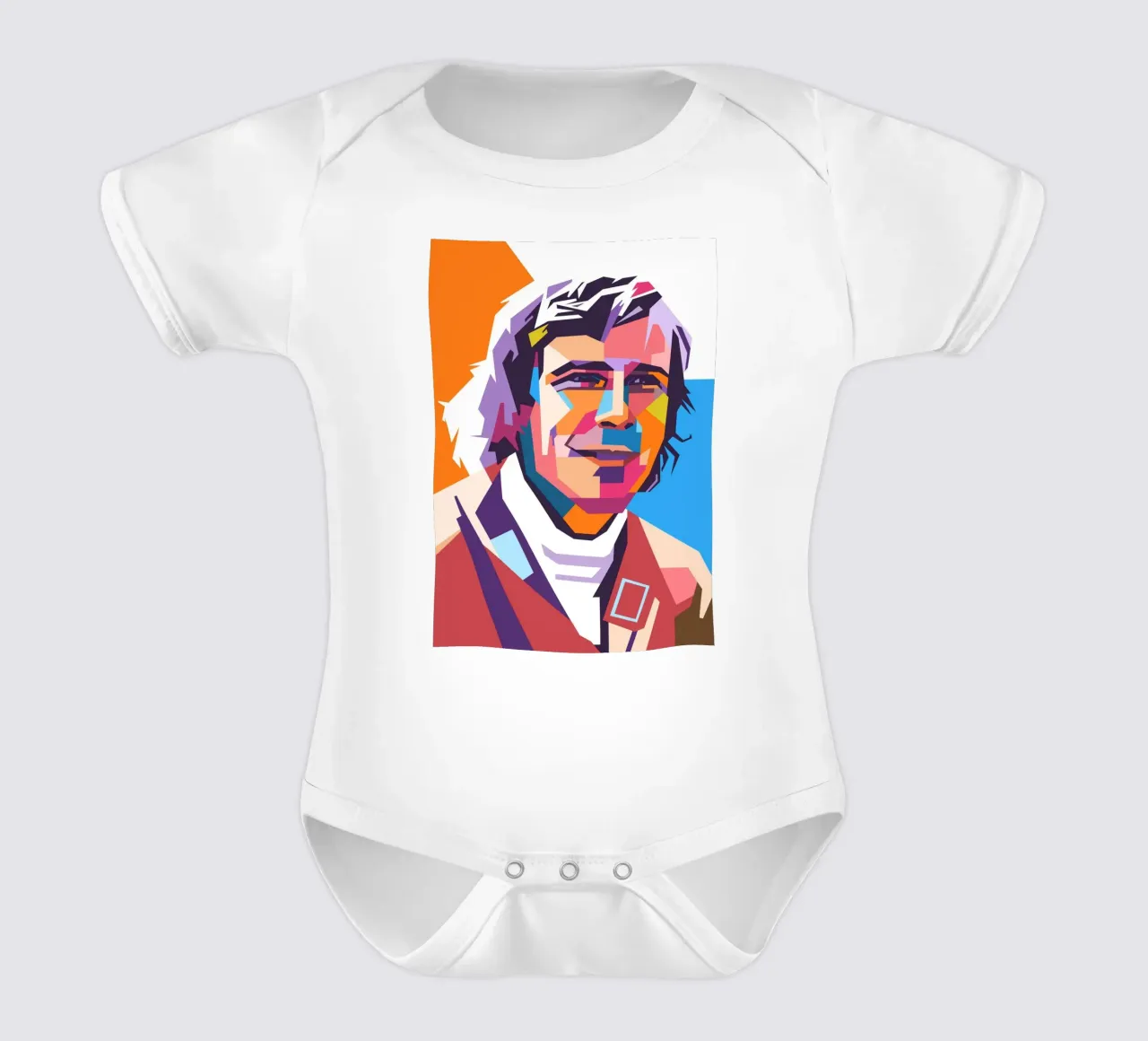 James Hunt, leyenda de la Fórmula 1 body de bebé de Hantamrata
