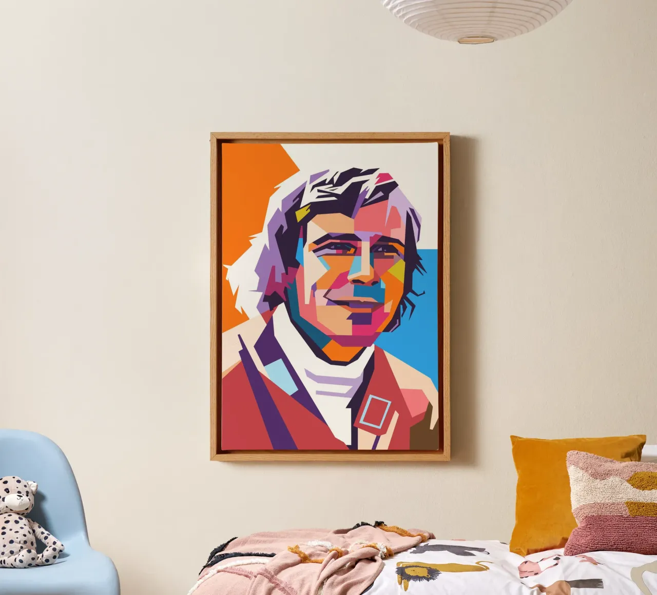 James Hunt leggenda della formula uno tela con Cornice a cassetta da Hantamrata