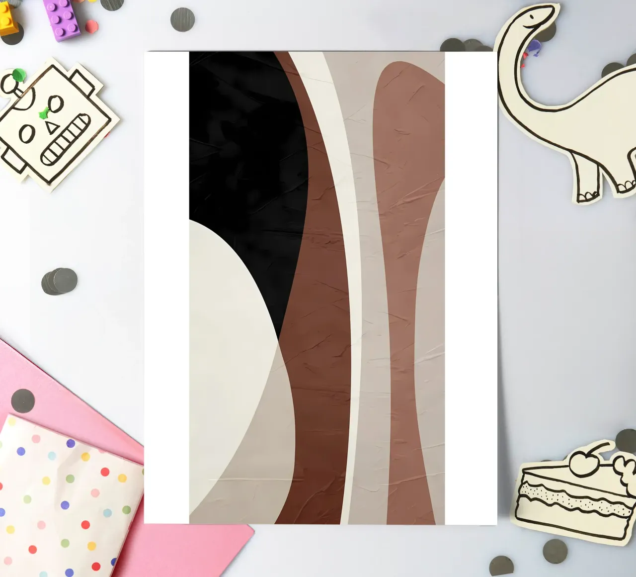 ORGANIC ABSTRACT 227D sticker sheet by Aiden Garcia