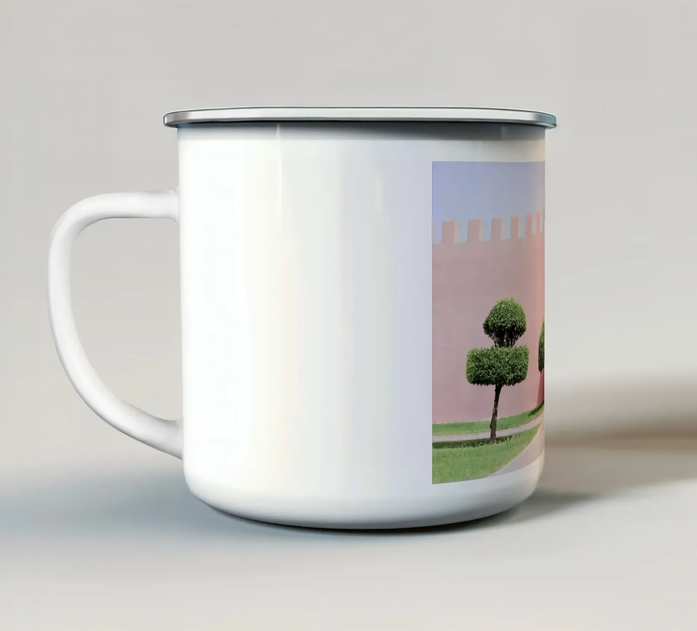 Three Trees enamel mug by Rupert Höller