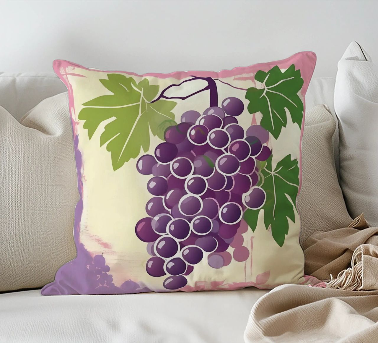 Uva_stile_A_5 cuscino da Pink- und LoveArt by LK