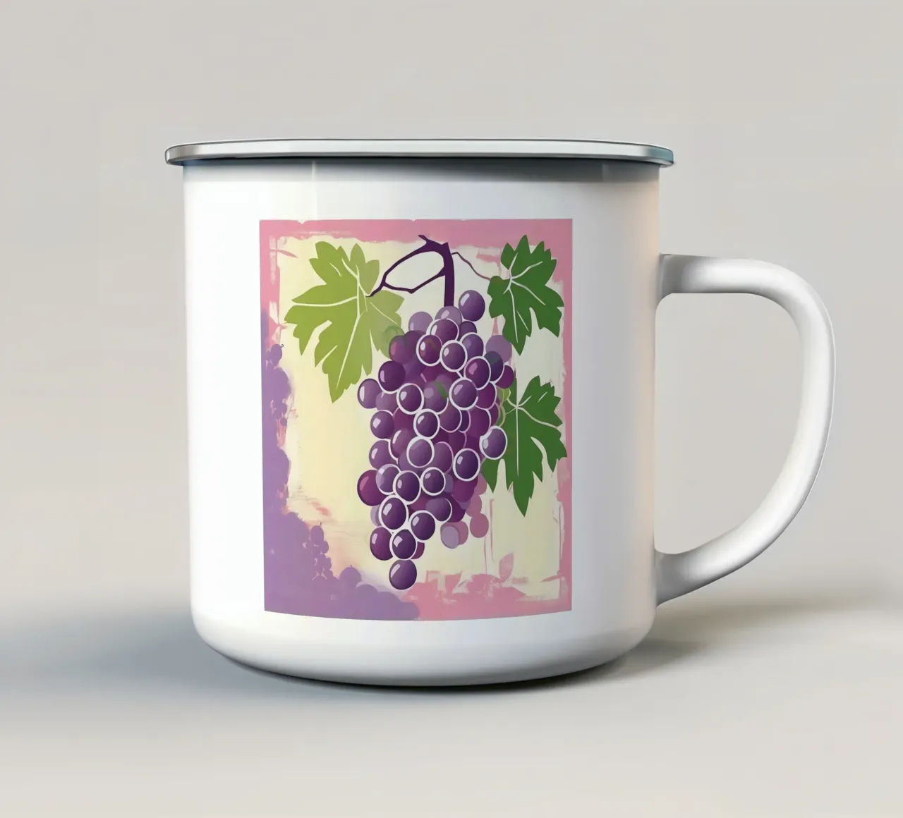Raisins_style_A_5 mug en émail de Pink- und LoveArt by LK