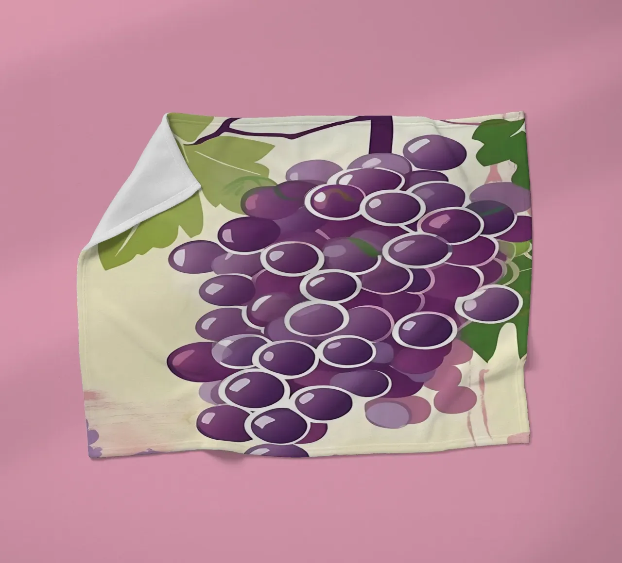 Weintrauben_Stil_A_5 Fleecedecke von Pink- und LoveArt by LK