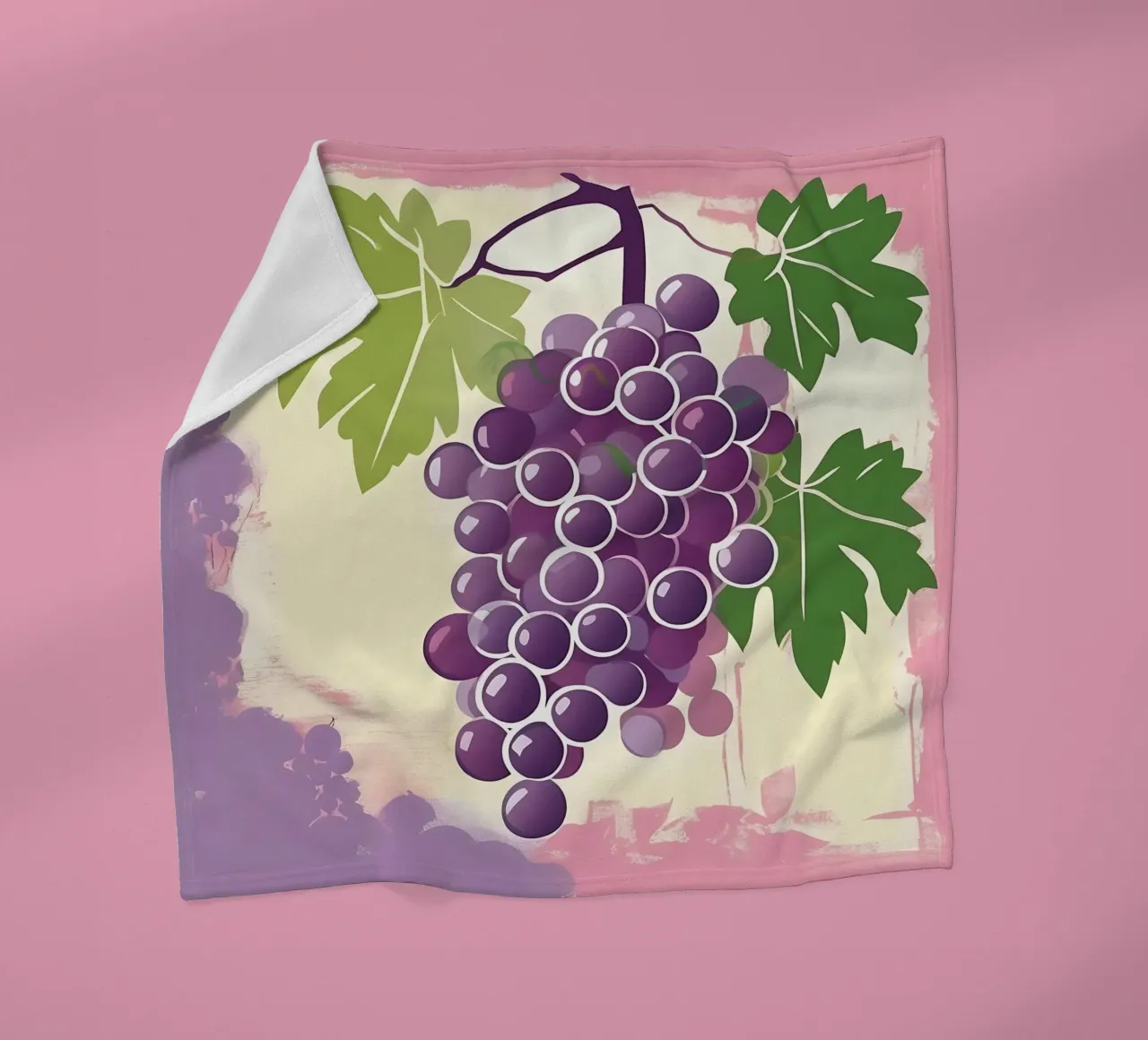 Weintrauben_Stil_A_5 Fleecedecke von Pink- und LoveArt by LK