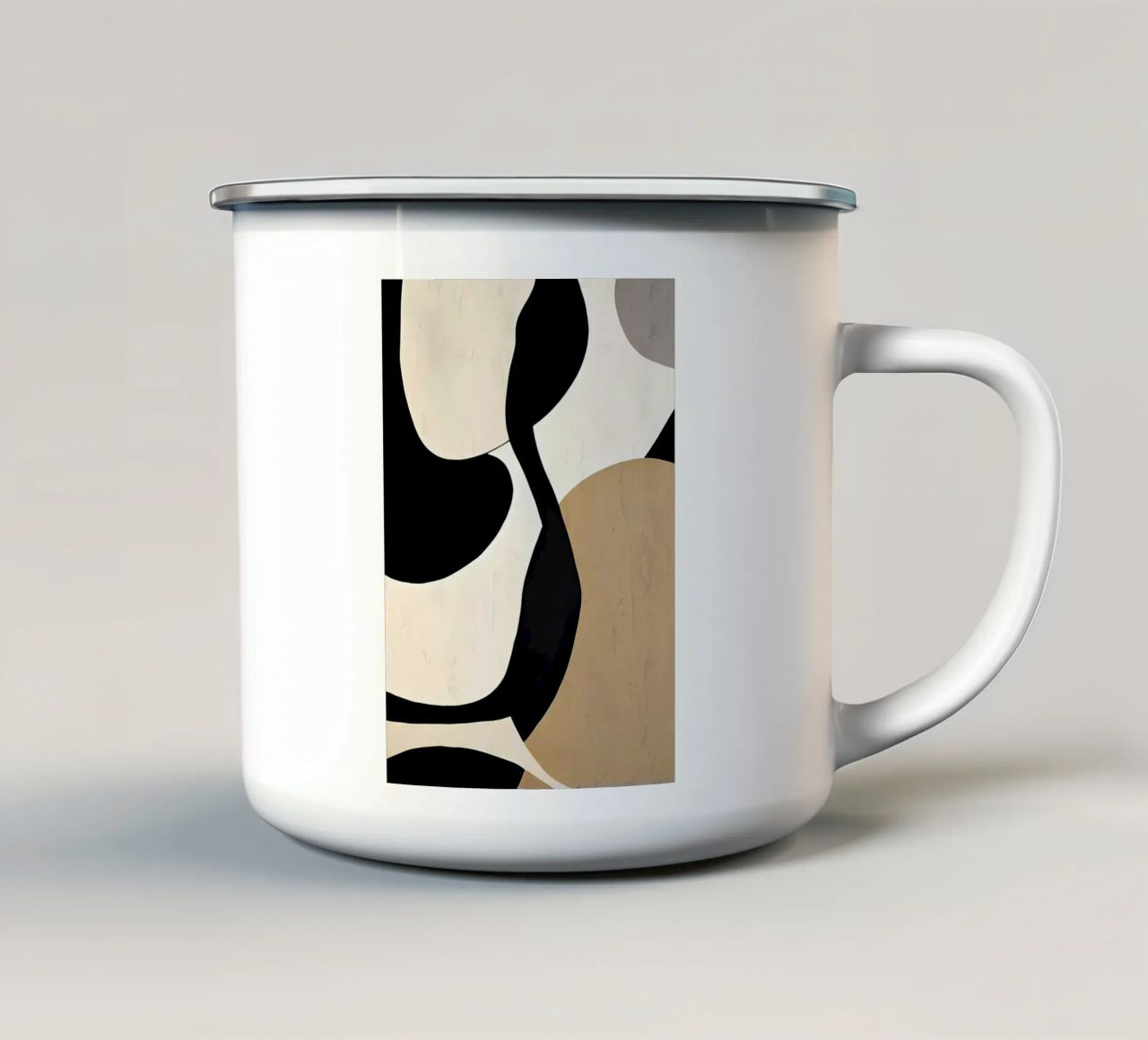 Pittura astratta beige tazza in smalto da Aiden Garcia