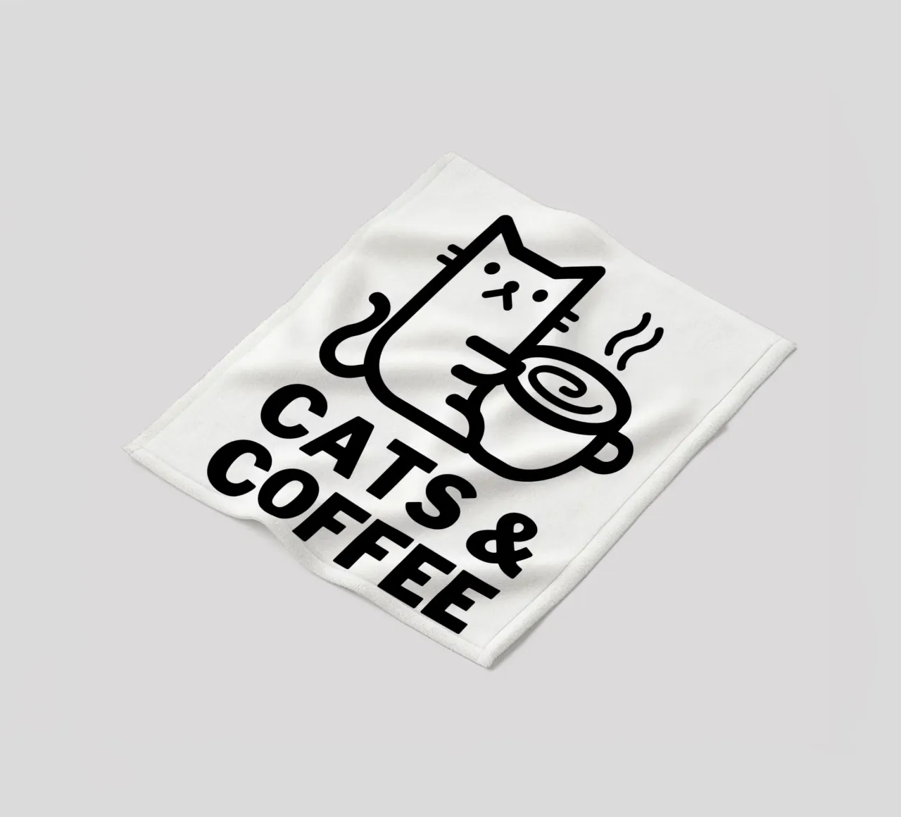 Gatti e caffè coperta in pile da Bartosz Powalka