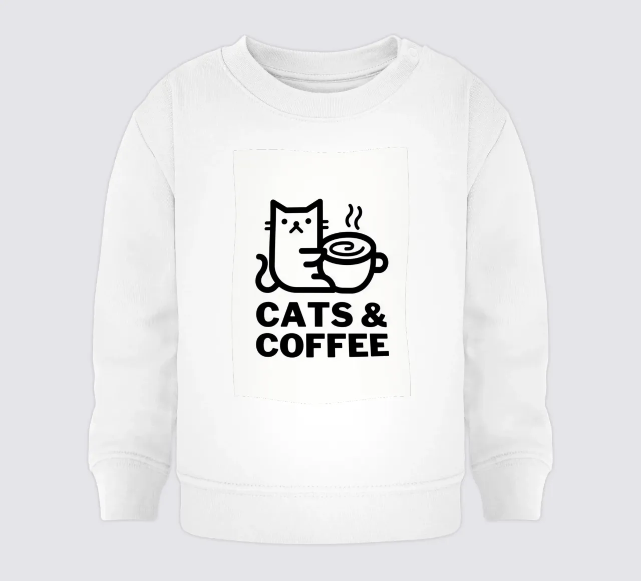 Gatti e caffè felpa neonato da Bartosz Powalka