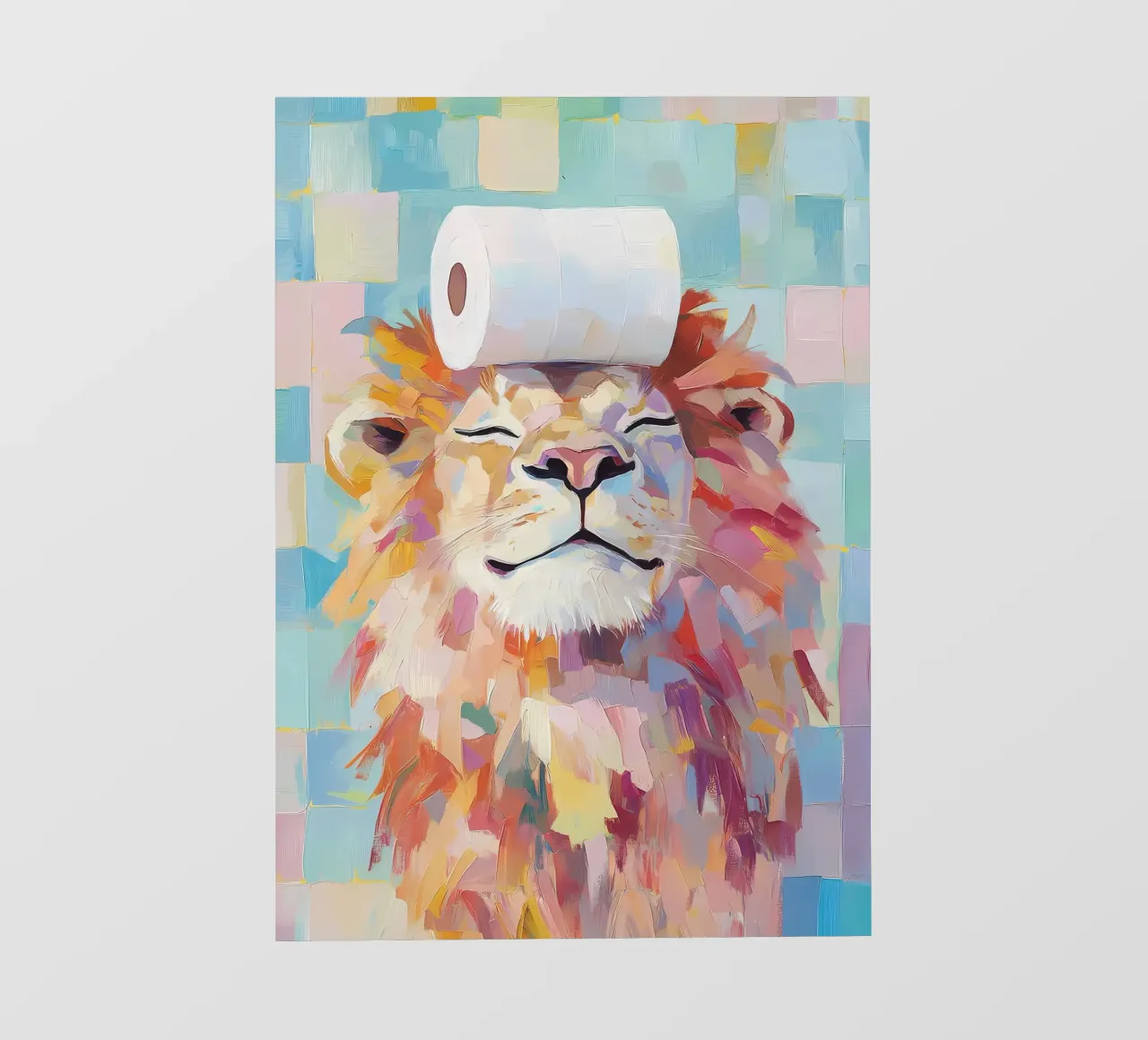 Lion with Toilet Paper photo wallpaper by Adrian Patel