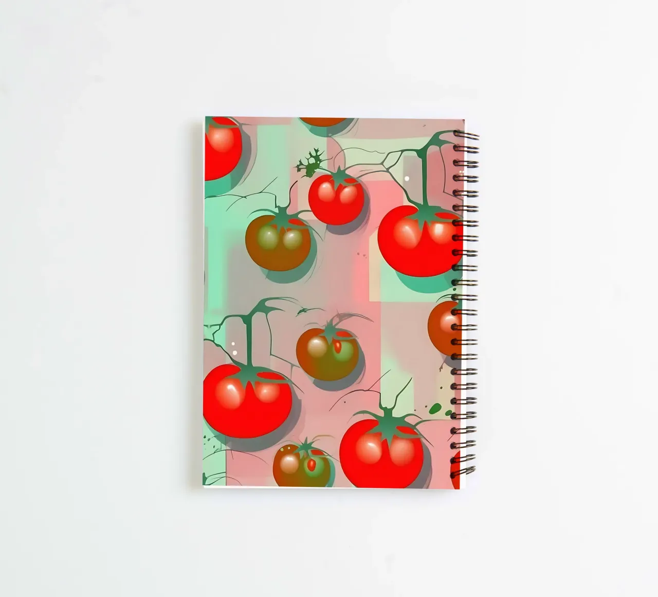 Tomato_style_A_1 spiral notebook by Pink- und LoveArt by LK