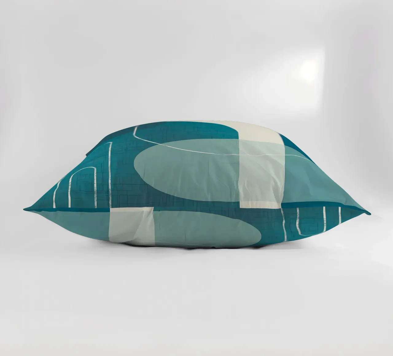 Archi Teal di metà secolo 1 cuscino da Aiden Garcia