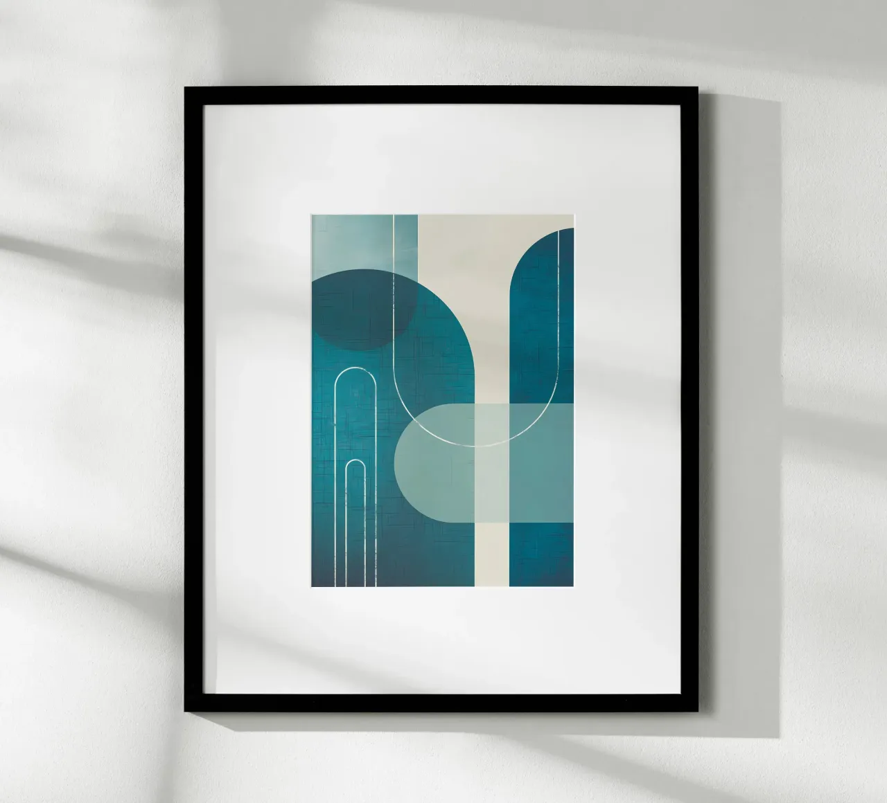 Archi Teal di metà secolo 1 carta hahnemühle da Aiden Garcia