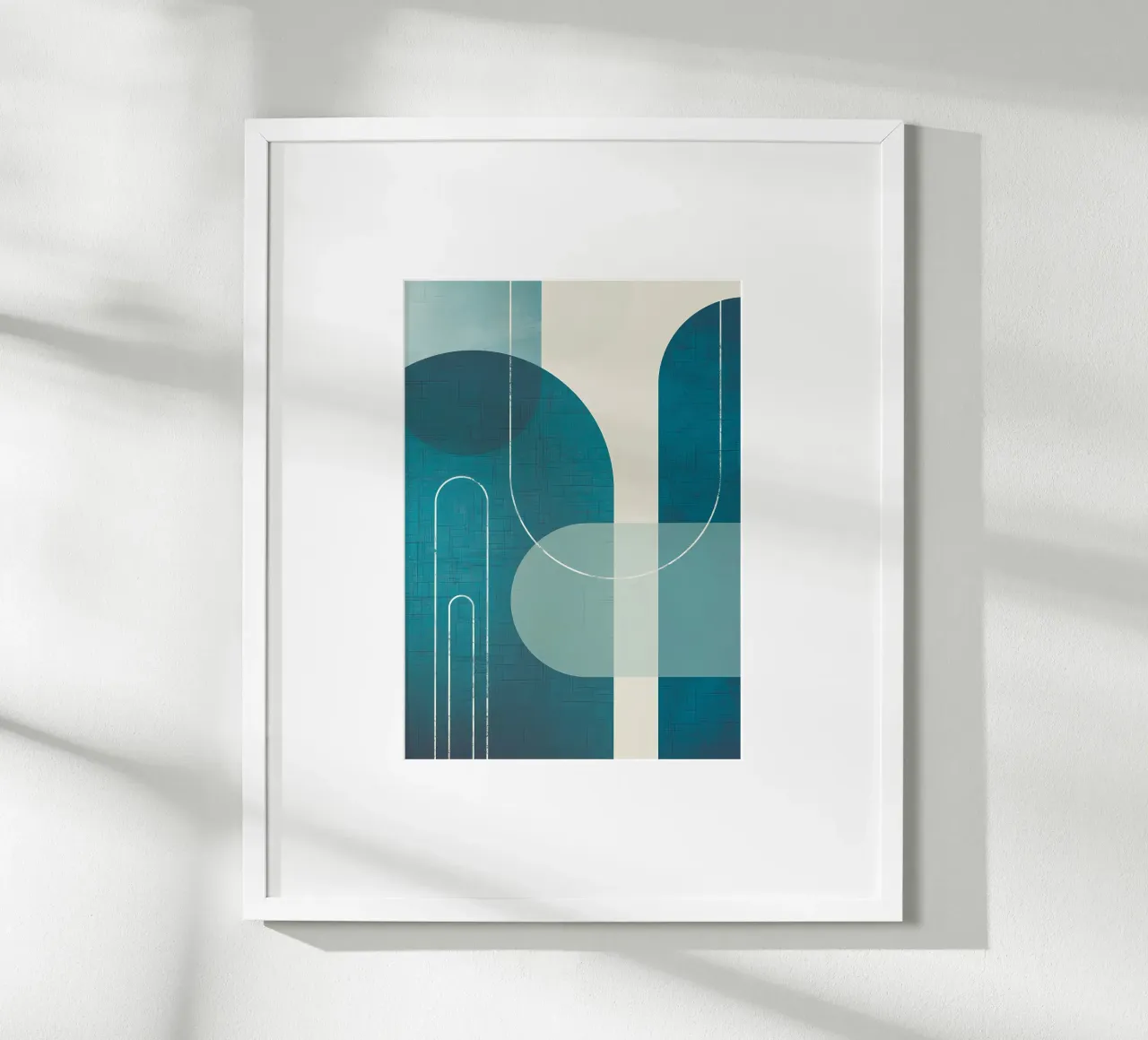 Archi Teal di metà secolo 1 carta hahnemühle da Aiden Garcia