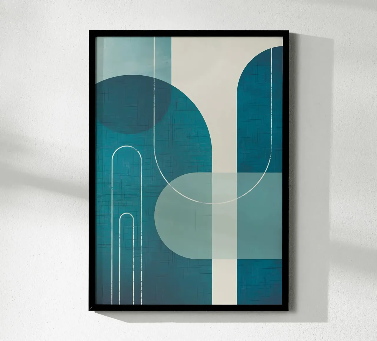 Archi Teal di metà secolo 1 carta hahnemühle da Aiden Garcia