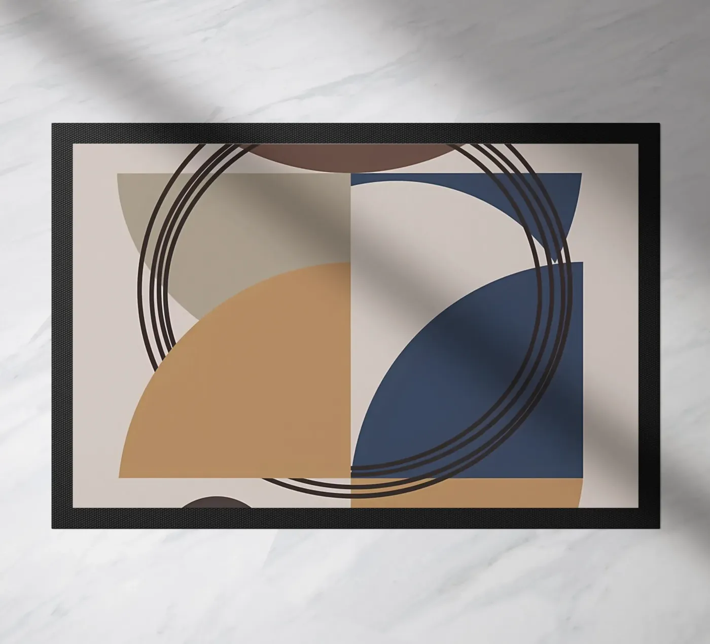 Abstract Composition 942 doormat by Aiden Garcia