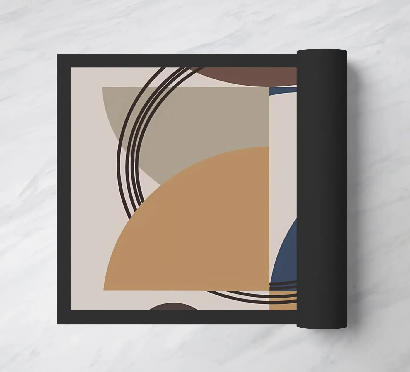 Abstract Composition 942 doormat by Aiden Garcia