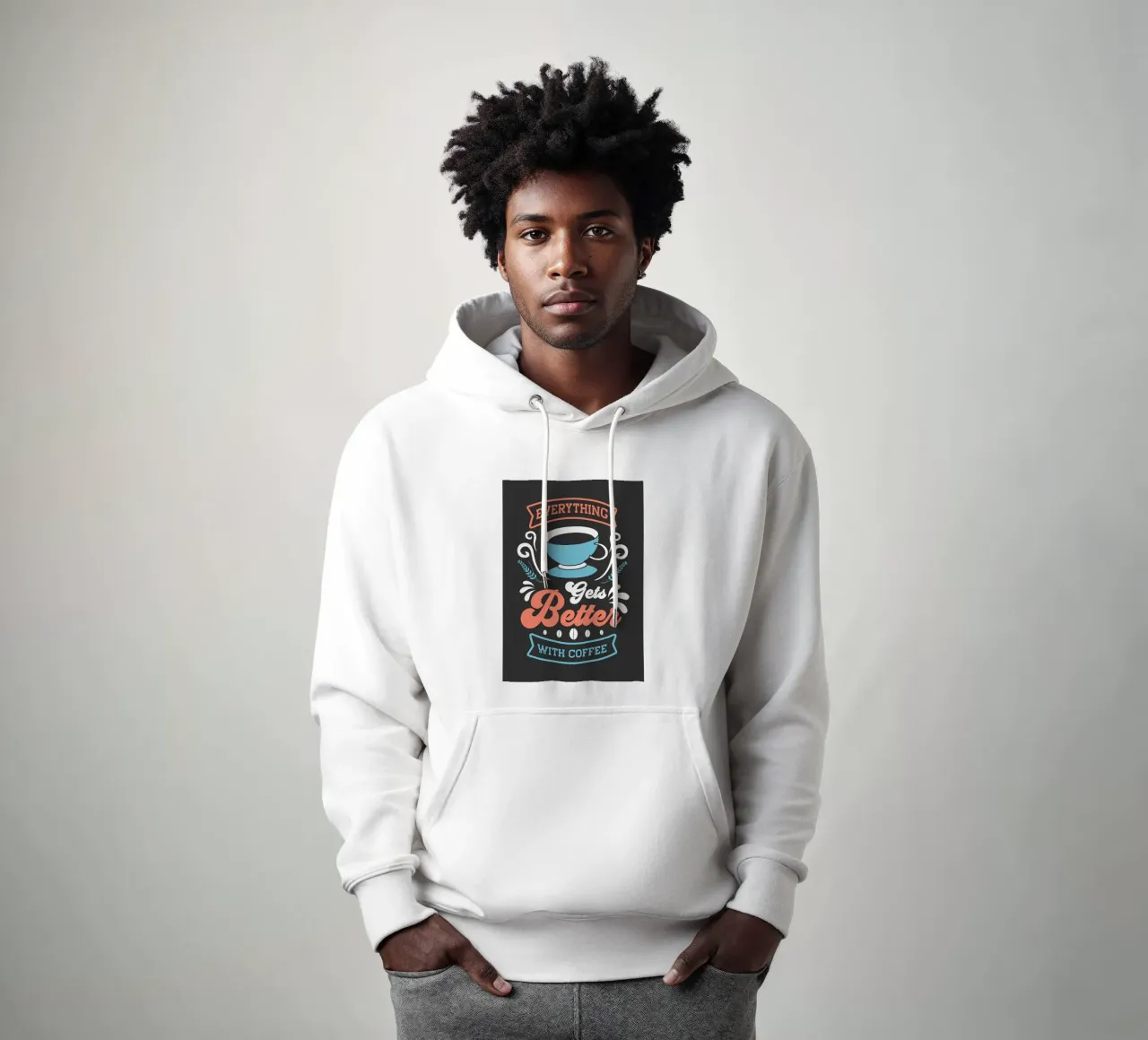 Mejor con café sudadera con capucha de Bartosz Powalka