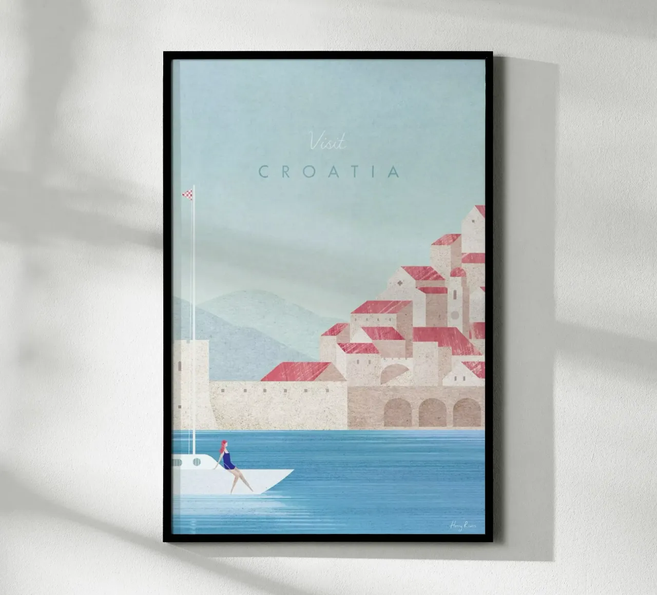 Croatia poster with plastic frame by Henry Rivers