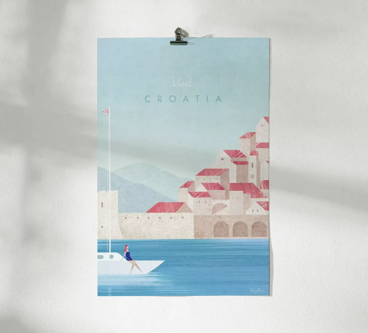 Croatia poster with plastic frame by Henry Rivers