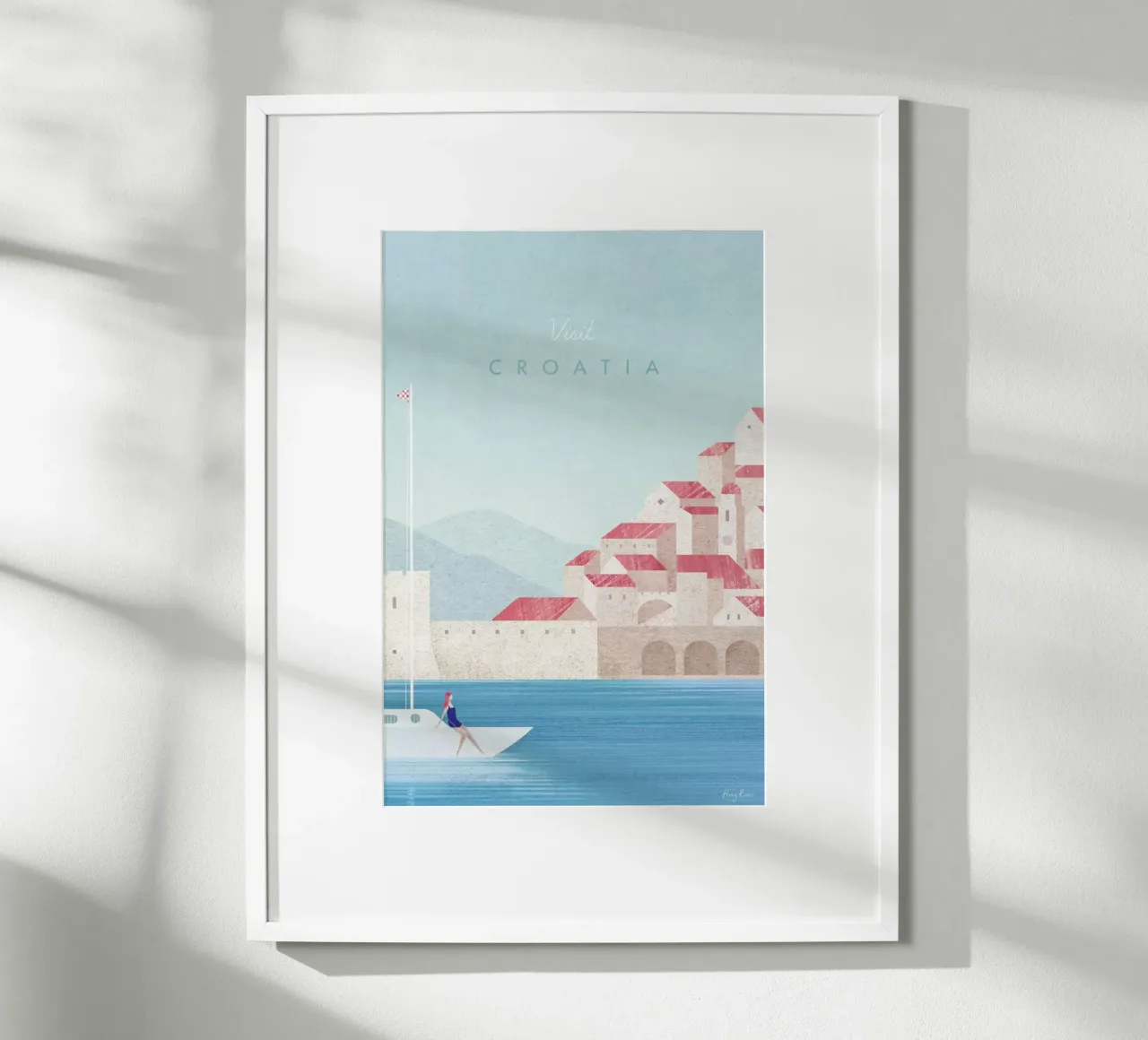 Croatia poster with plastic frame by Henry Rivers
