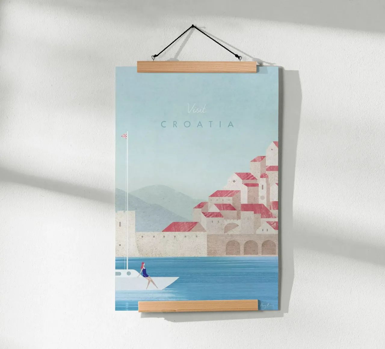 Croatia poster with plastic frame by Henry Rivers