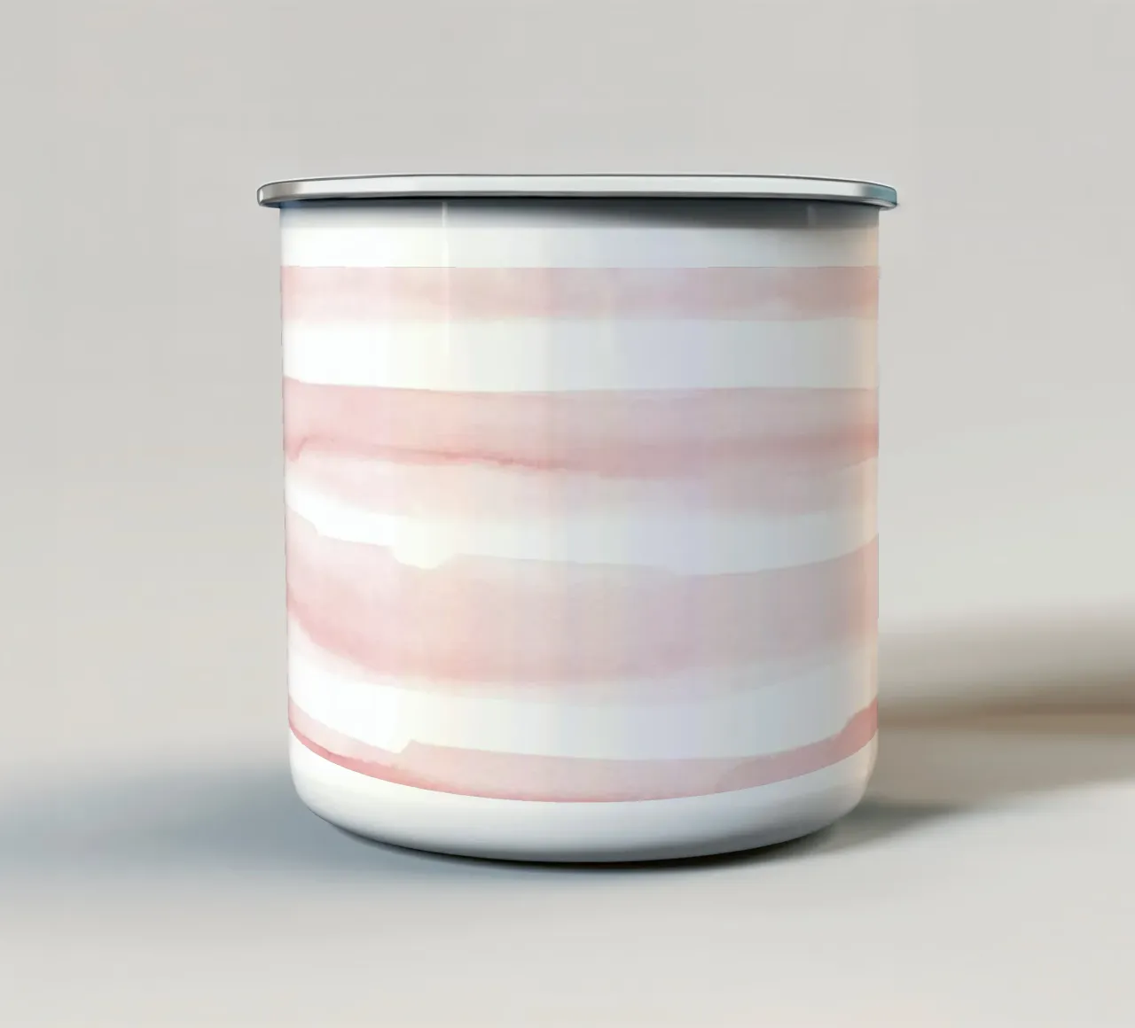 Tratti di acquerello rosa tenue tazza in smalto da NouveauPrints