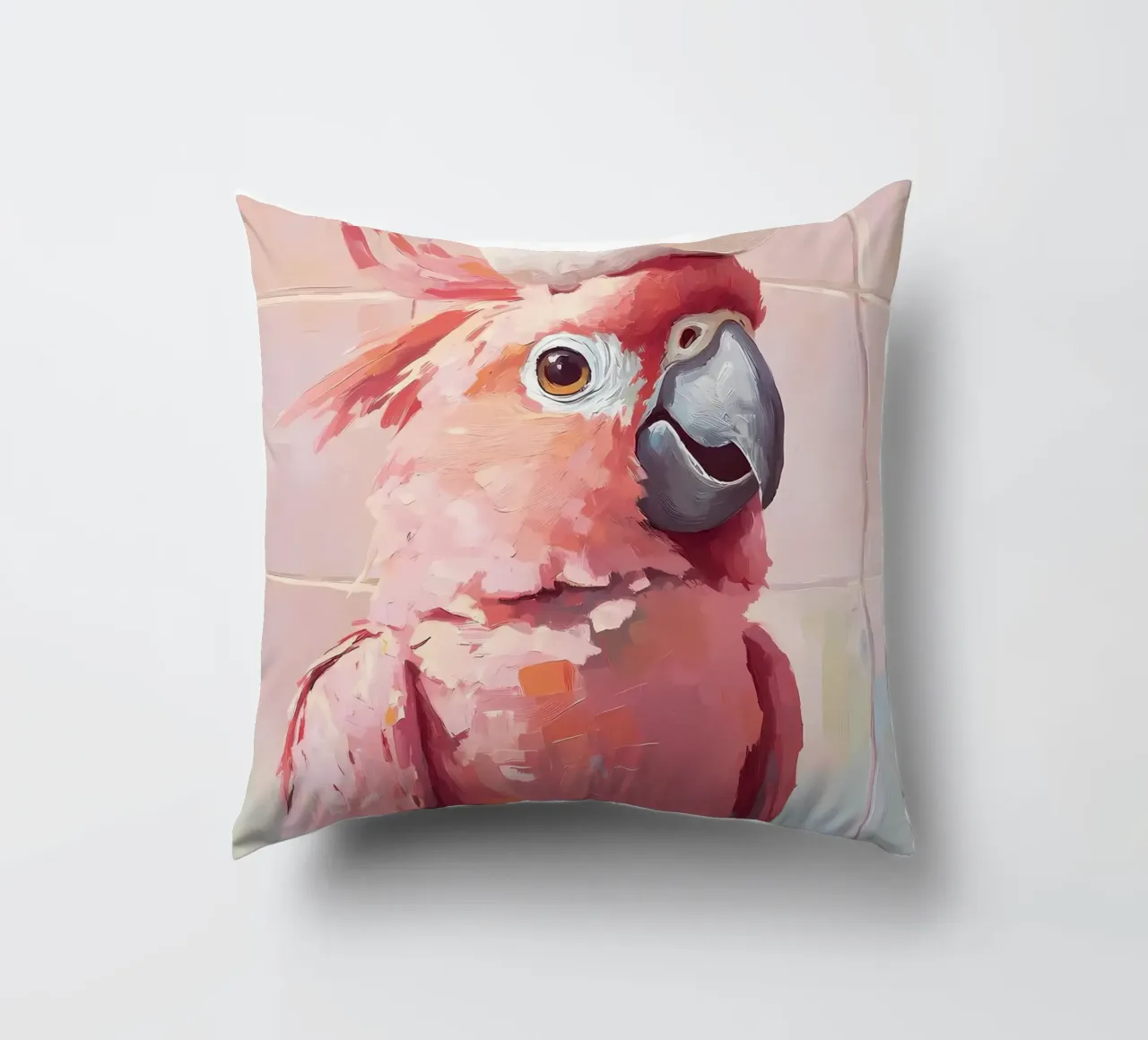 Cacatua rosa con carta igienica cuscino da Adrian Patel