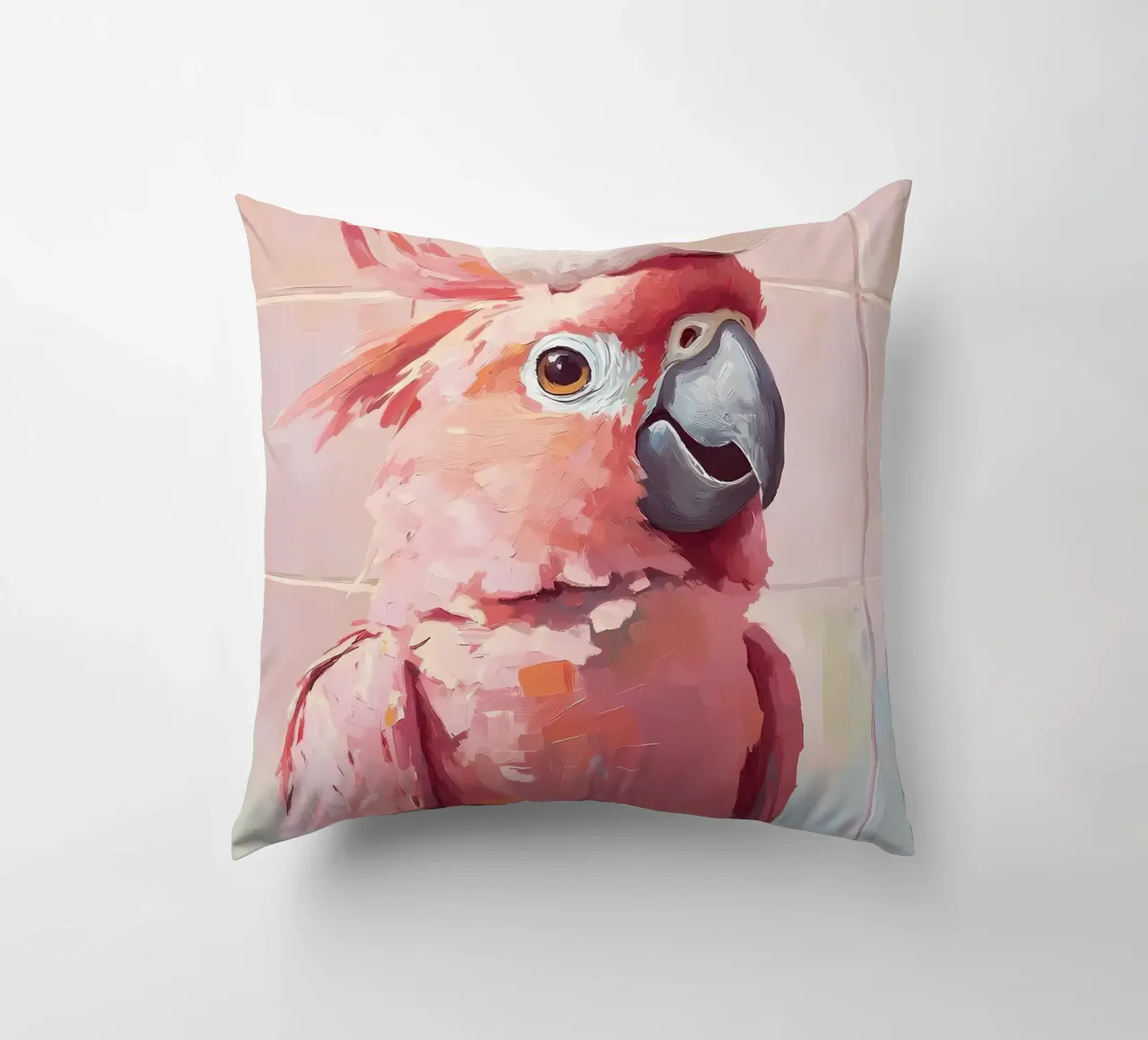 Cacatua rosa con carta igienica cuscino da Adrian Patel