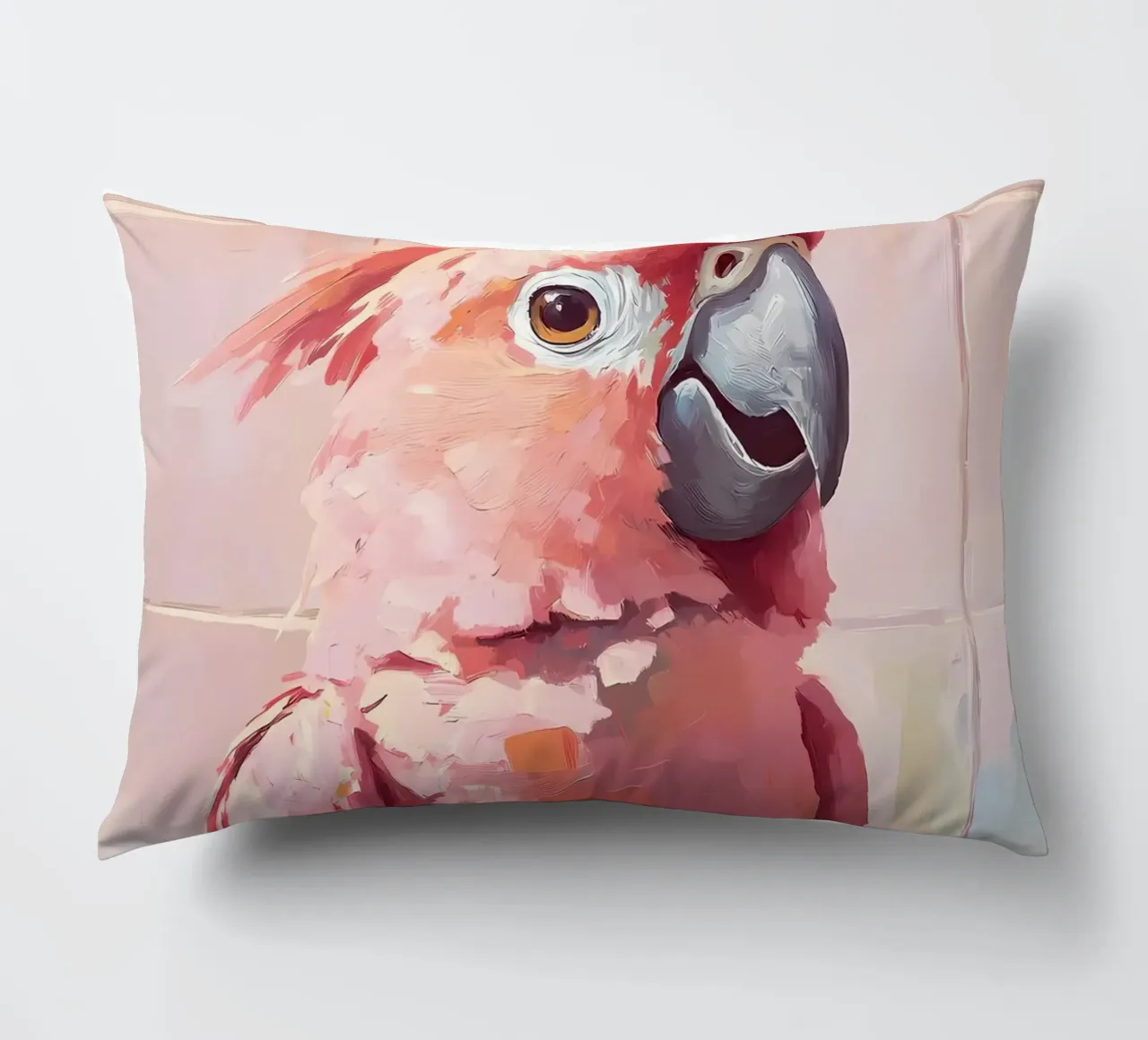 Cacatua rosa con carta igienica cuscino da Adrian Patel