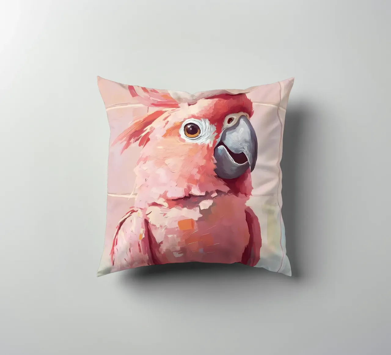 Cacatua rosa con carta igienica cuscino da Adrian Patel