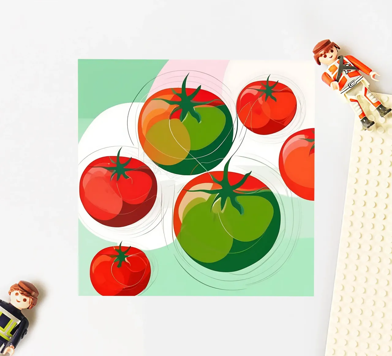 Tomate_estilo_A_2 pegatina de Pink- und LoveArt by LK