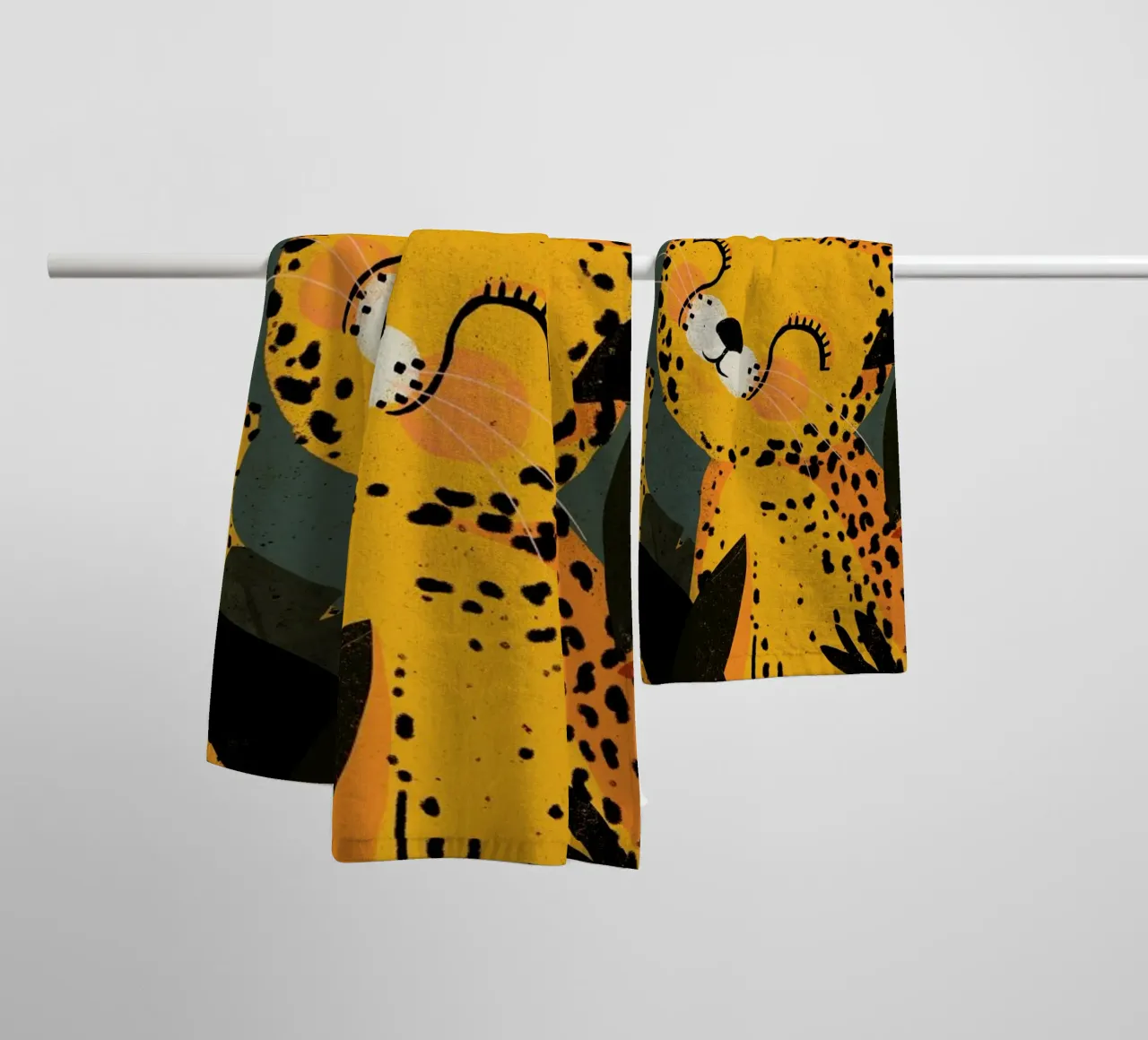 Young Leopard asciugamano da bagno da treechild