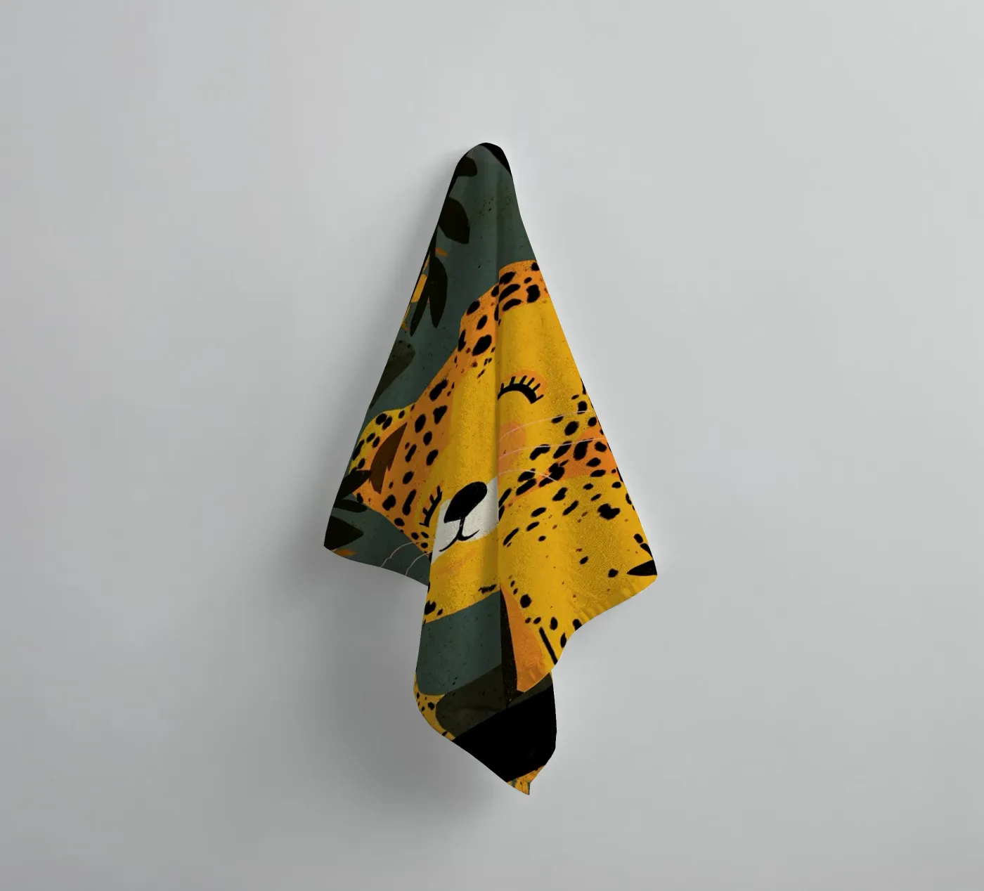 Young Leopard towel by treechild